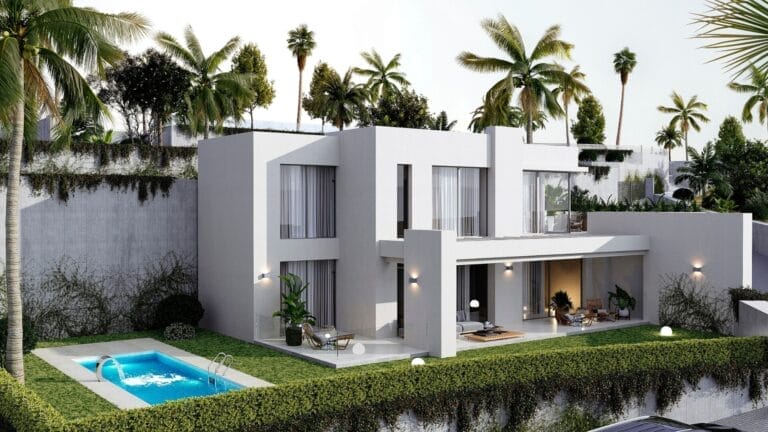 Contemporary villa with panoramic sea views and a swimming pool in Mijas Pueblo