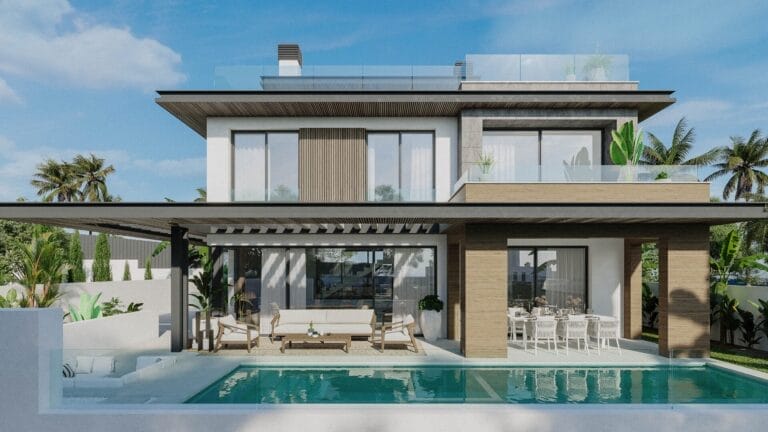 Villa with large swimming pool in spectacular gated complex