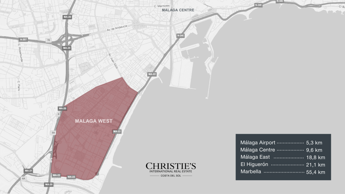 Málaga West Map