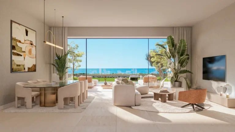 Elegant beachfront apartment with private terrace in Manilva, Málaga