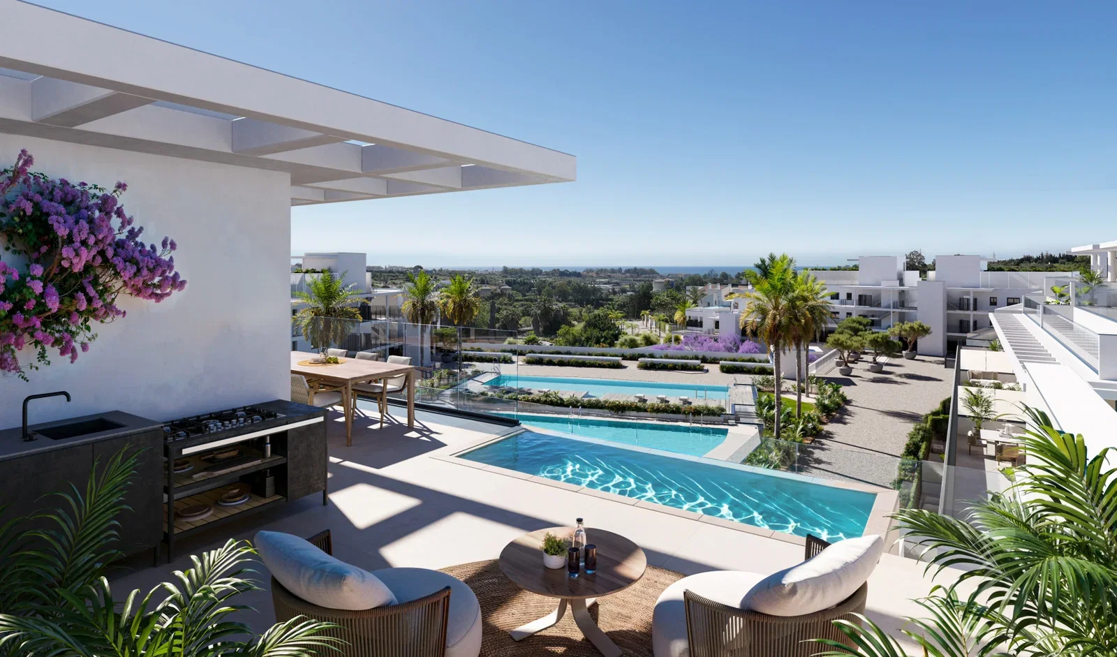 Elegant duplex penthouse with rooftop solarium on the New Golden Mile, Estepona Elegant duplex penthouse with rooftop solarium on the New Golden Mile, Estepona